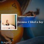 ترجمه آهنگ because i liked a boy از Sabrina Carpenter